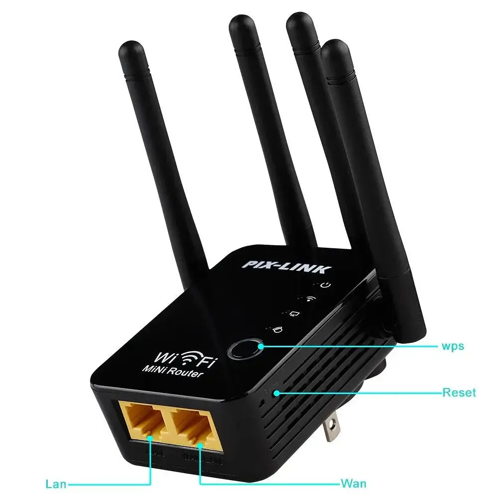 Ретранслятор-маршрутизатор Pix-Link X300R4 300Мбіт/с 2.4 ГГц Білий (XNDWSW021403B 4326) - фото 7