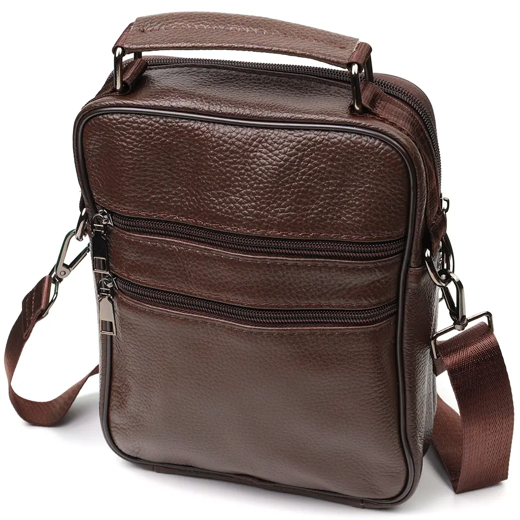 Кожаная мужская сумка Vintage 19х25х6,5 см sum0023577 - фото 2