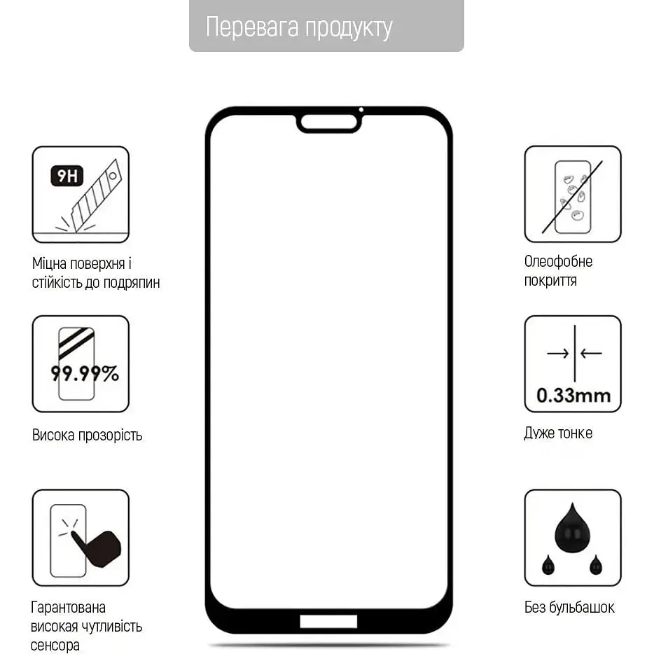 Захисне скло ColorWay 9H FC Apple iPhone 16 Black - фото 3