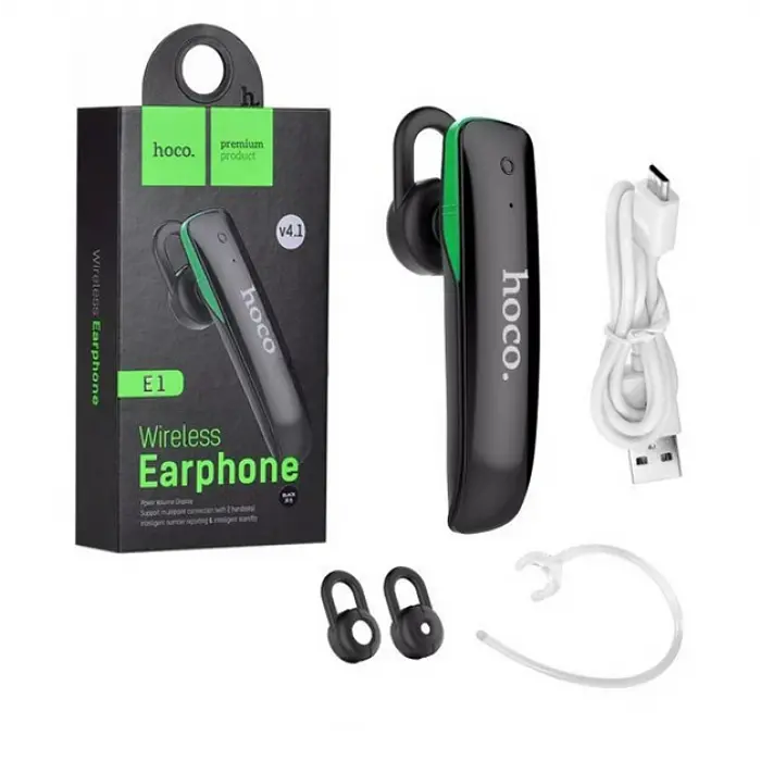 Беспроводная гарнитура наушник черный Hoco E1 wireless Bluetooth Earphone - фото 3