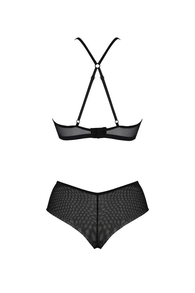 Комплект Passion KERRIA BIKINI black, S/M, бралет і трусики-бікіні - фото 4