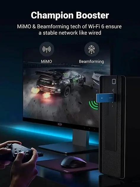 Двухдиапазонный Wi-Fi-адаптер Ugreen CM499 AX1800 Dual-Band Wireless Adapter UGR-90340 - фото 6