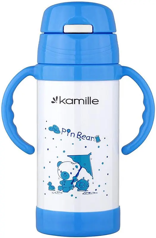 Термос дитячий "Зоопарк" із двома ручками Kamille в. 19 см kuh0009278 - фото 2
