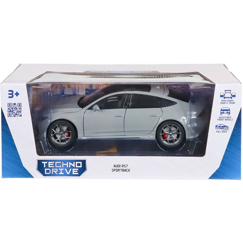 Автомодель TechnoDrive Audi RS7 Sportback 1:24 сіра (KM07222)