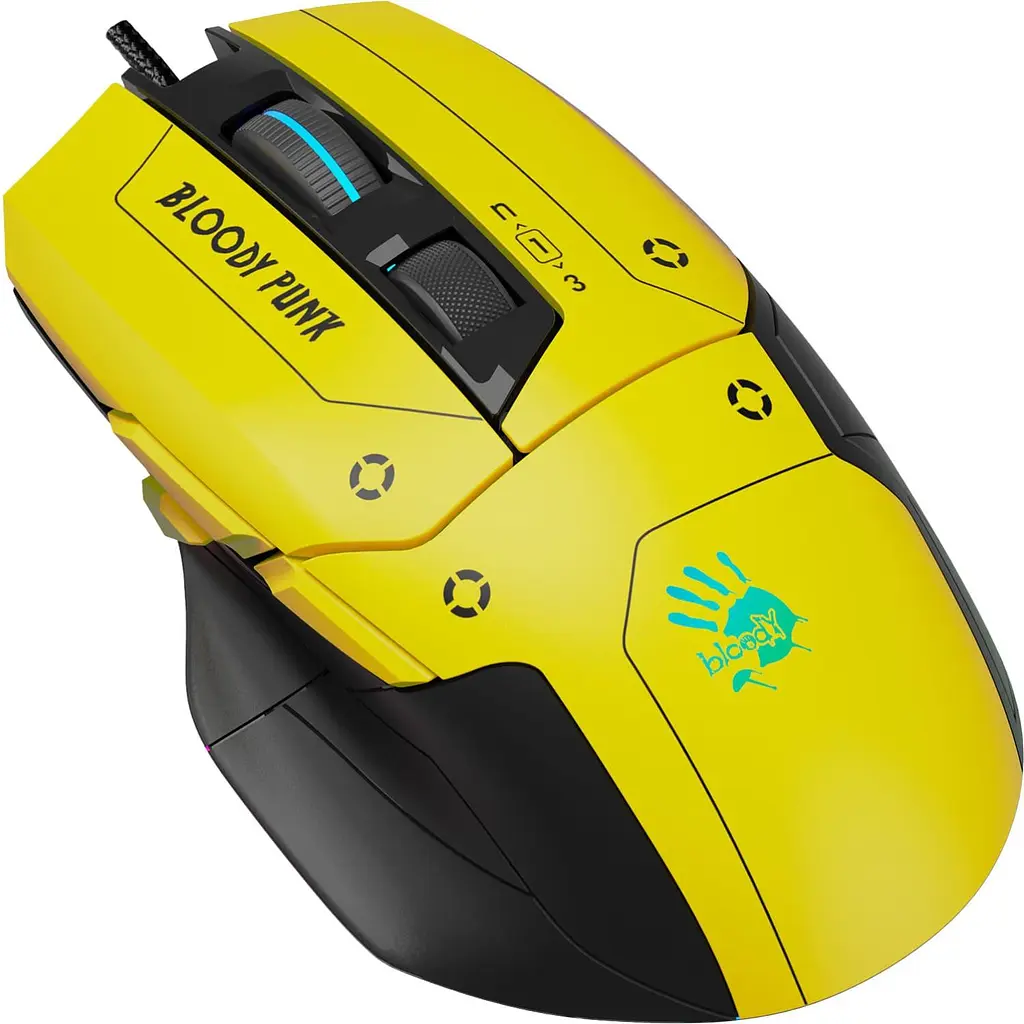 Мышь Bloody A4Tech W70 Max USB Punk Yellow (W70 Max (Punk Yellow)) - фото 2