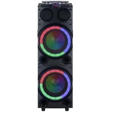 Аккумуляторная акустическая система XPRO HS-TD1020 колонка чемодан 300Вт USB SD FM радио Bluetooth 2 радиомикрофона ДУ (MER-15697) - фото 3