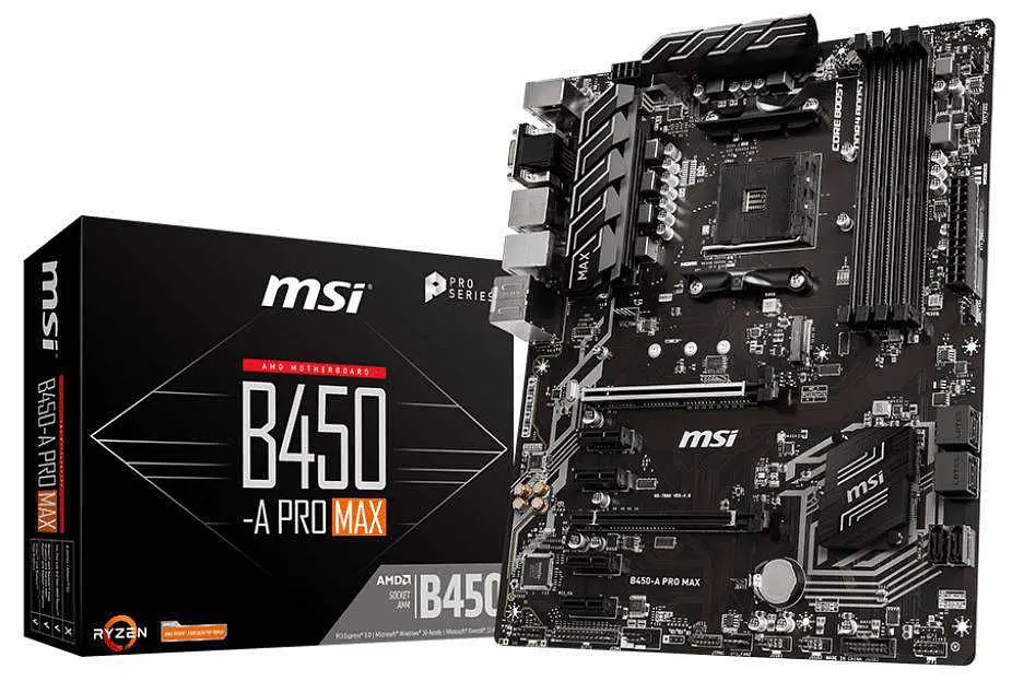 Материнская плата MSI B450-A Pro Max (B450-A Pro Max) (Socket AM4, AMD B450, ATX) Б/у - фото 4