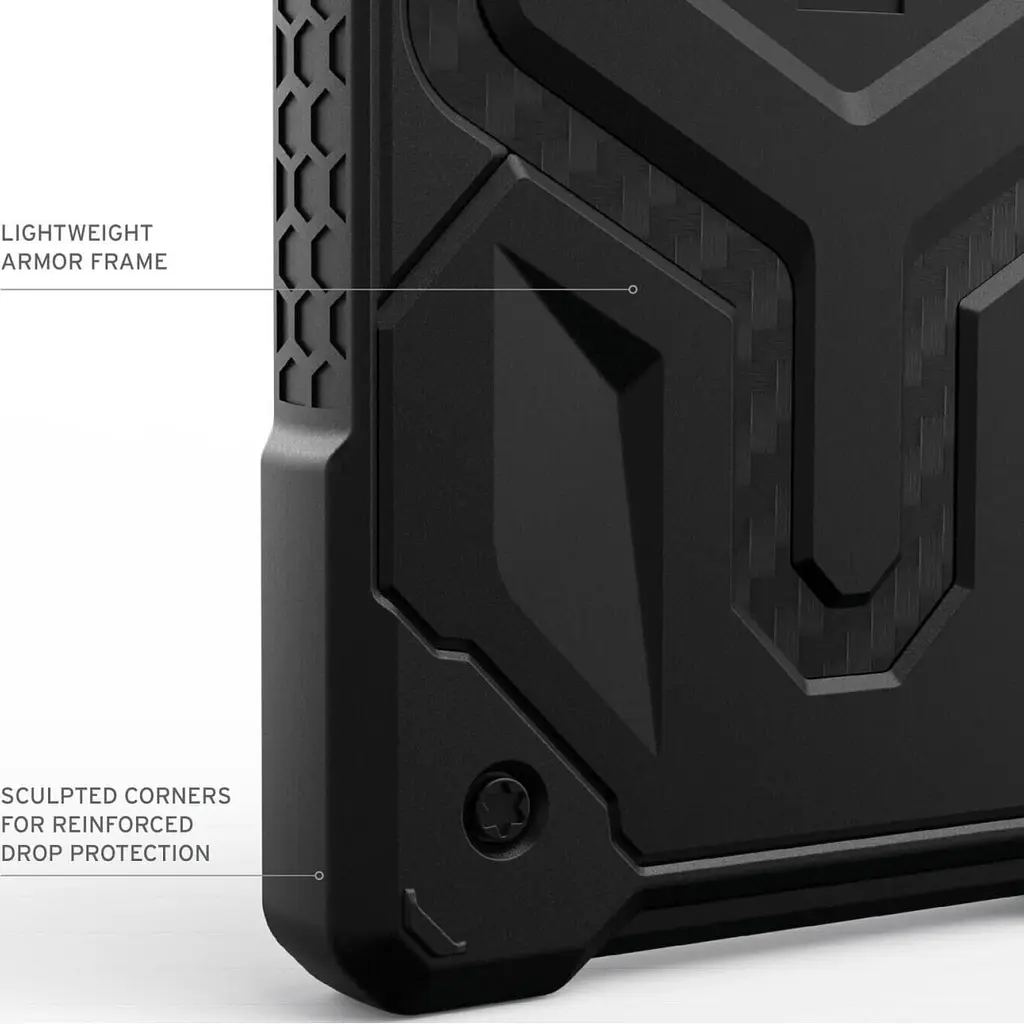 Оригінальний протиударний чохол UAG Monarch для Samsung Galaxy S24 Ultra (6.8") Carbon Fiber 214415114242 - фото 9