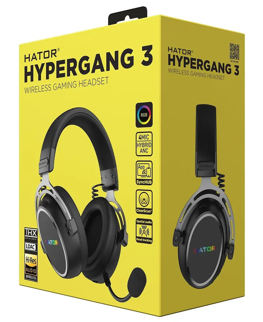 Ігрова гарнітура HATOR Hypergang 3 Hi-Res Wireless Black (ESH55) - фото 10