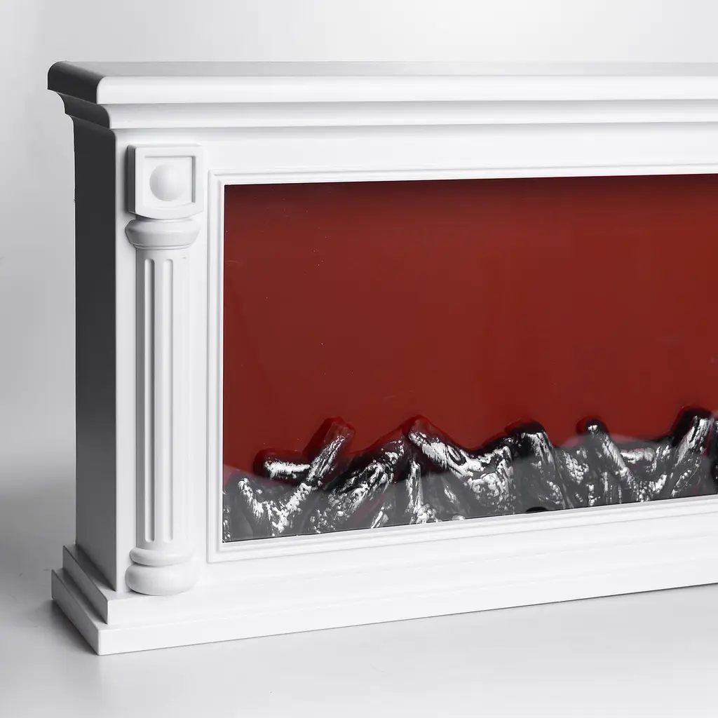 Камін декоративний з LED-підсвіткою 64*13*37 см, білий Yiwu SP-60W - фото 5