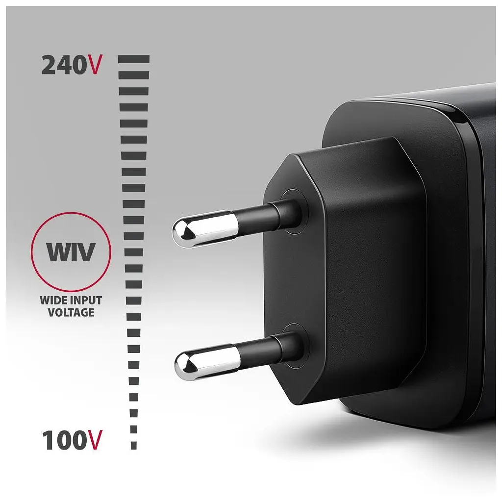 Зарядний пристрій AXAGON 1xUSB-C PD67W + 1xUSB QC4+ PPS gray (ACU-PQ67) - фото 4