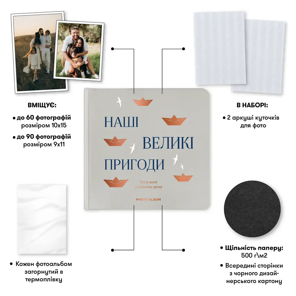 Фотоальбом «Наші великі пригоди» сірий - фото 3