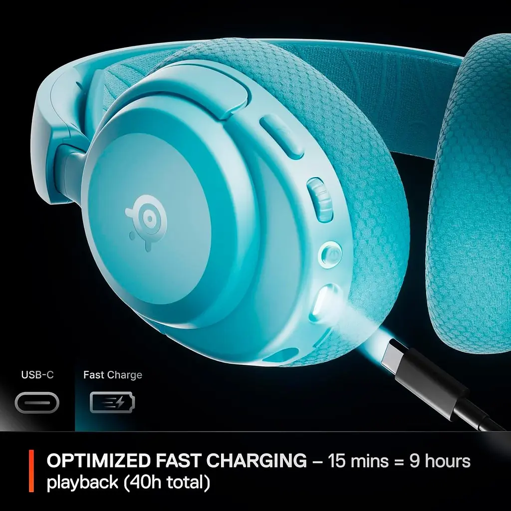Ігрова гарнітура SteelSeries Arctis Nova 3P Wireless MultiPlatform Aqua (61688) - фото 7
