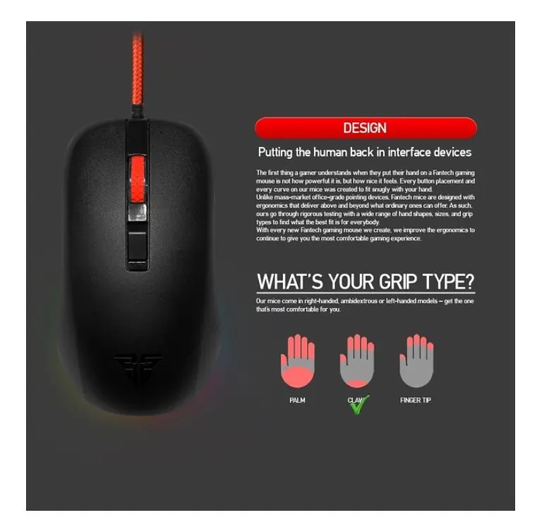 Игровая мышь Fantech G-13 RHASTAII 2400DPI, Led Lighting - фото 3