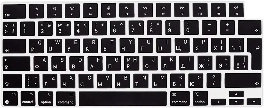 Накладка на клавіатуру DK для Apple MacBook Air 15" Retina 2023 - 2025 UK силікон чорний (013303) - фото 2