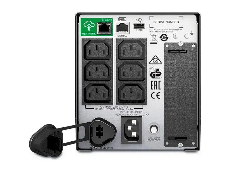 Лінійно-інтерактивний ДБЖ APC Smart-UPS 750VA 230V LCD IEC w/SmartConnect (SMT750IC) - фото 2