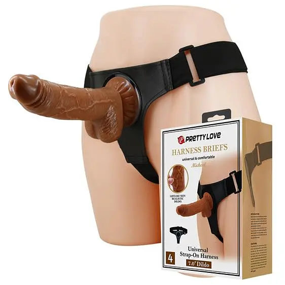 Страпон - Pretty Love Harness Briefs Micheal 7"