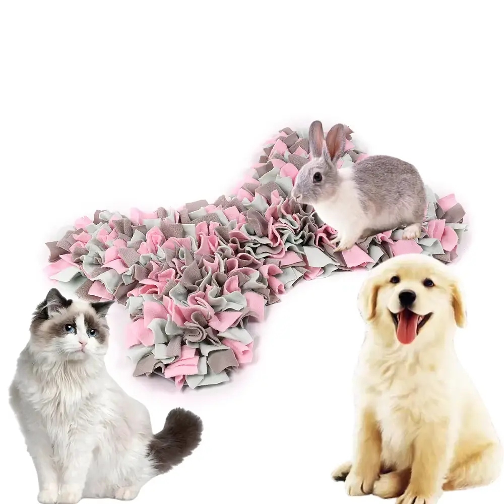 Килимок для нюхання для собак Derby Bone Shape Pet Snuffle Mat, Pink - фото 2