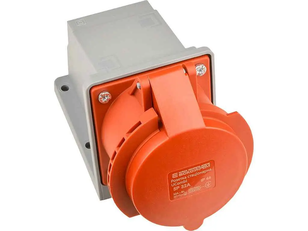 Розетка стаціонарна АСКО серії UСombi 5P 32A IP 44 - фото 2