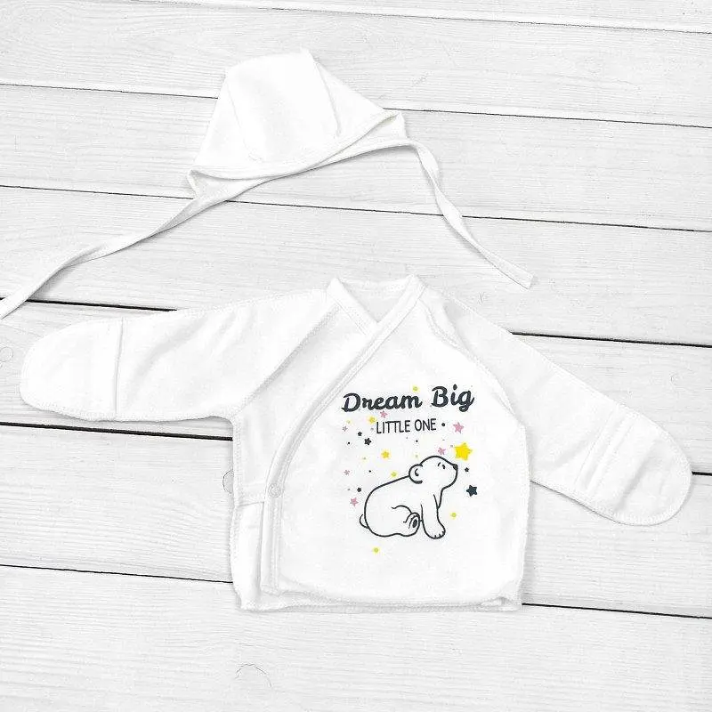 Комплект 3-х предметний для немовлят Dream Big зріст 62 см (1 - 3 місяці) Malena Білий - фото 2