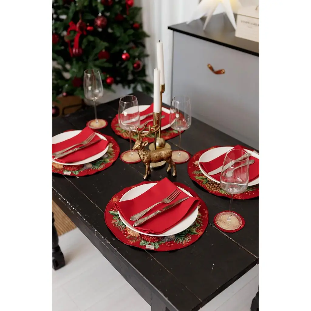 Серветка гобеленова Прованс Present з люрексом 35 см (41740) - фото 6