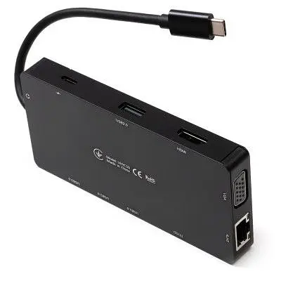 Концентратор Vinga USB-C 3.1 to VGA+HDMI+RJ45+3xUSB3.0+USB2.0+SD/TF+PD100W+Audio (VHYC10) - фото 7