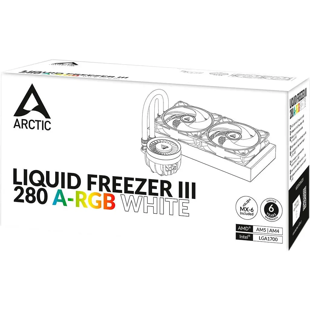 СВО Arctic Liquid Freezer III 280 A-RGB White (ACFRE00151A) - фото 8