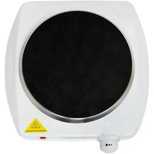 Электроплита керамическая одноконфорочная Vegas VEС-1100 белая - фото 2