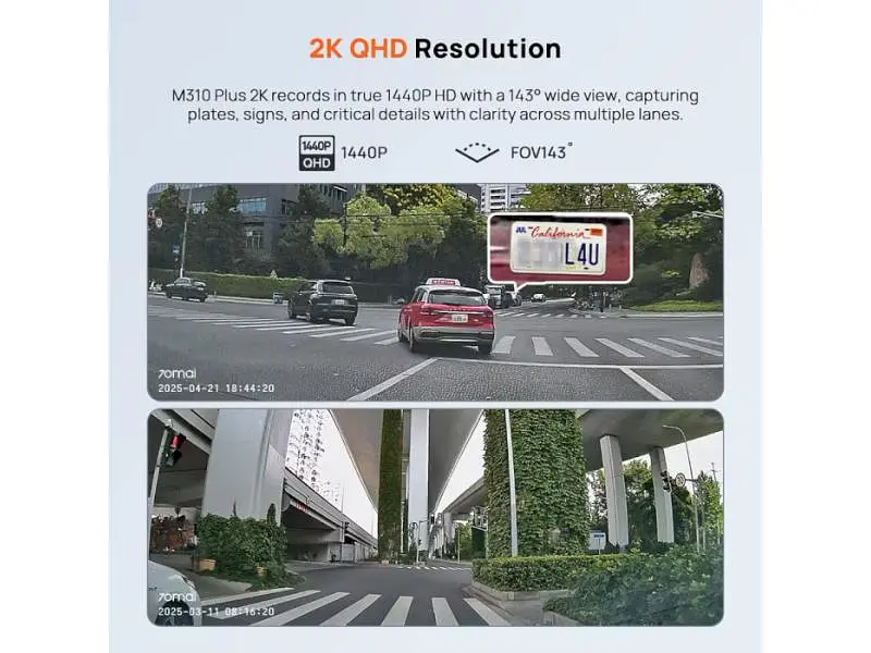 Відеореєстратор 70Mai Dash Cam M310 Plus 2K - фото 12