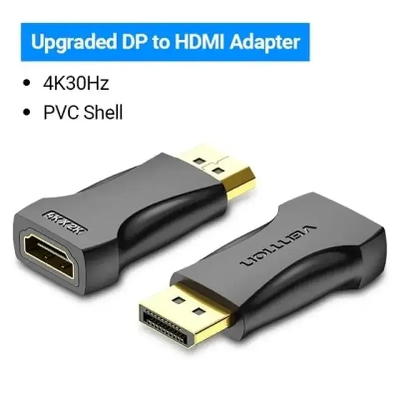 Перехідник DisplayPor M to HDMI F v.2.0 4K 60Hz PVC Vention (HBPB0) - фото 2