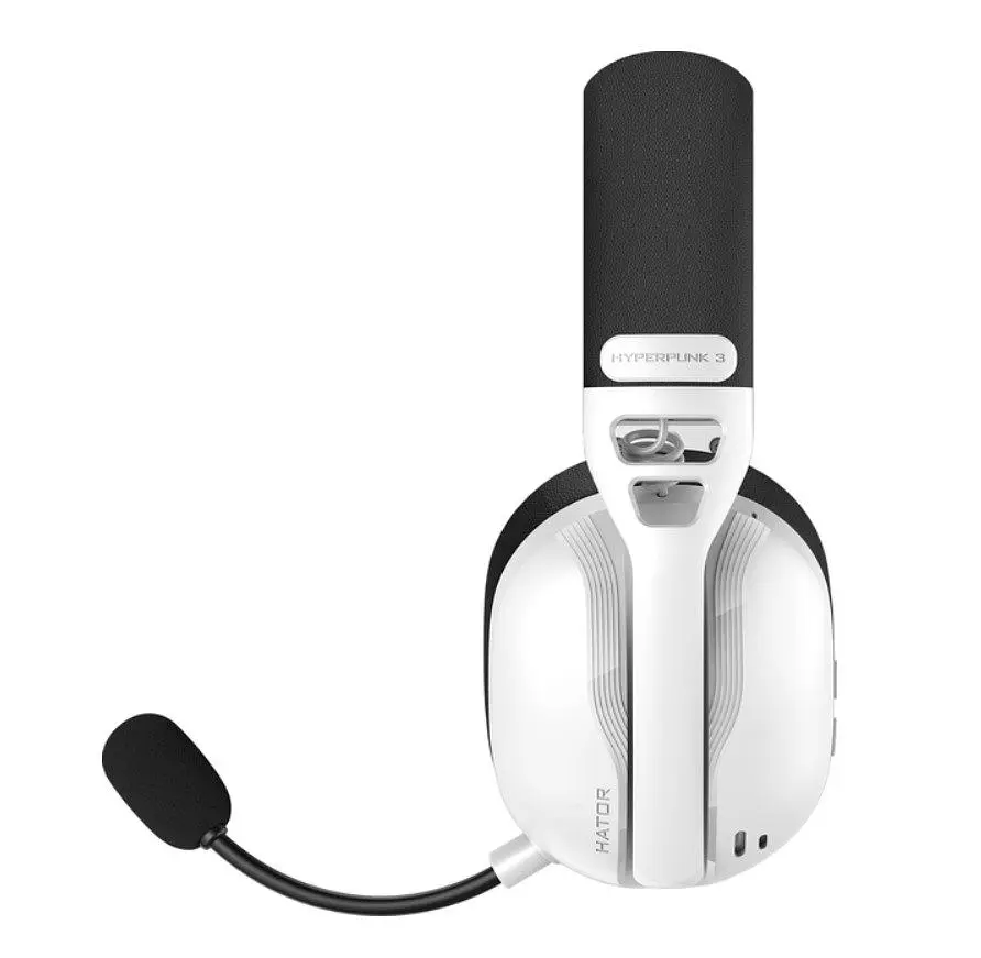 Беспроводные игровые наушники с микрофоном HATOR ESH-16 Wireless HYPERPUNK 3 SyncHUB Hi-Res White - фото 3