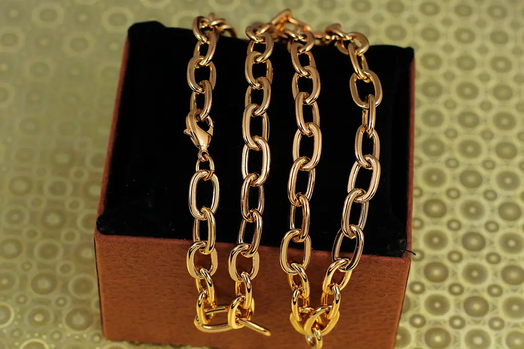 Ланцюг Xuping Jewelry якірний 60 см 9 мм золотистий - фото 2