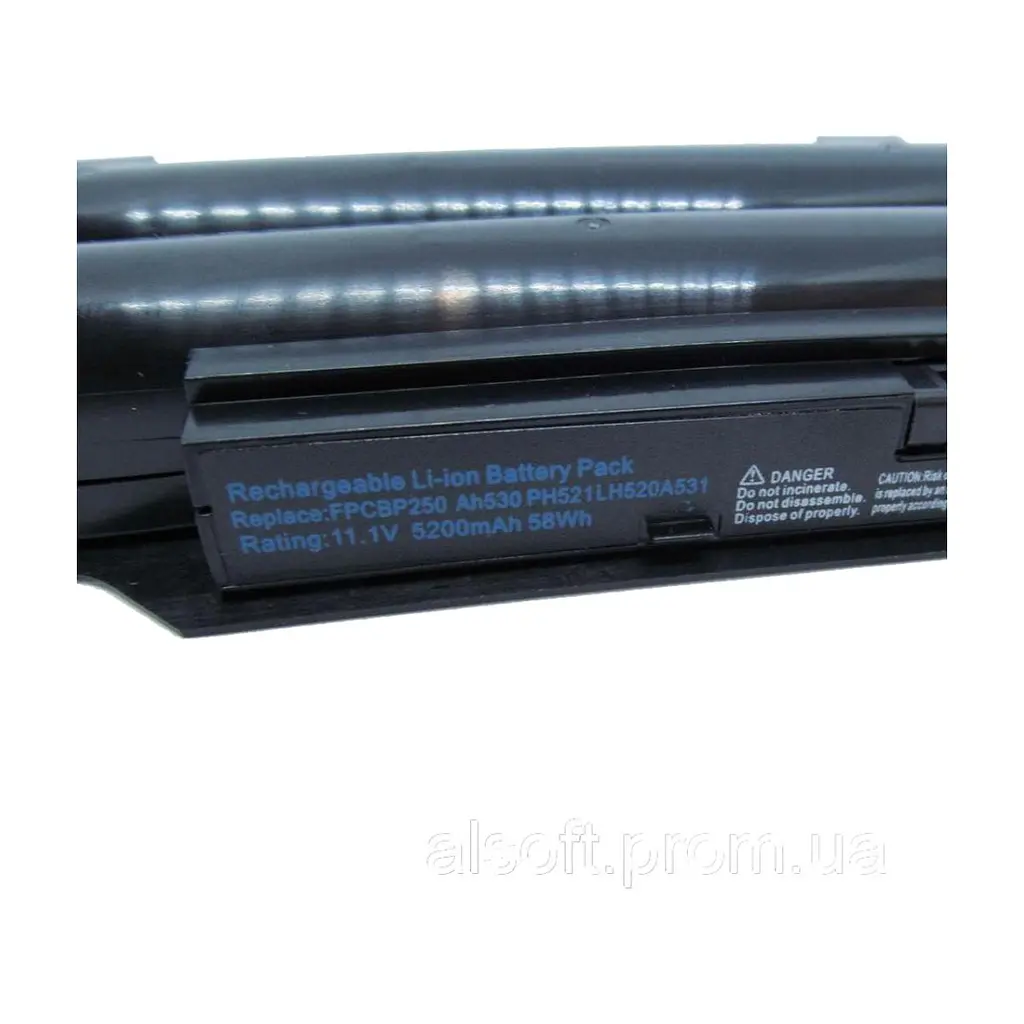 Акумулятор до ноутбука AlSoft Fujitsu LifeBook A530 FPCBP250 5200mAh 6cell 11.1V Li-ion (A41689) - фото 3