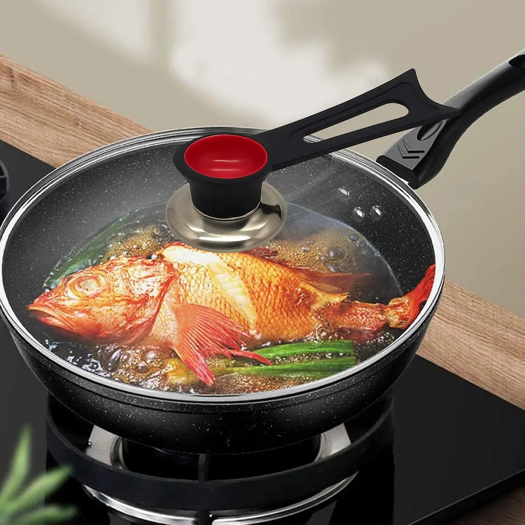 Ручка подставка для крышки кастрюли сковороды 15.5 см, Kitchen Master Красный 87312 - фото 3