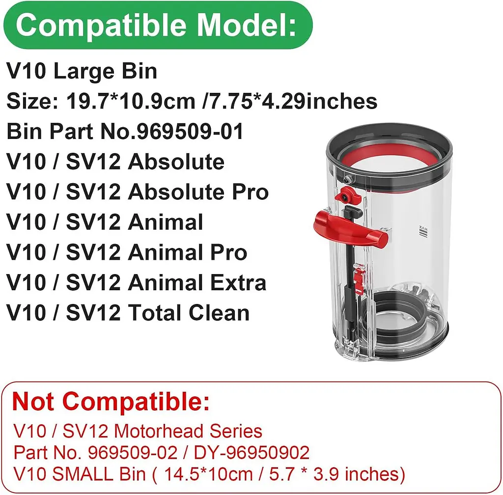 Змінний контейнер для пилу Dyson V10 SV12/SV13/SV27 969509-01 - фото 8