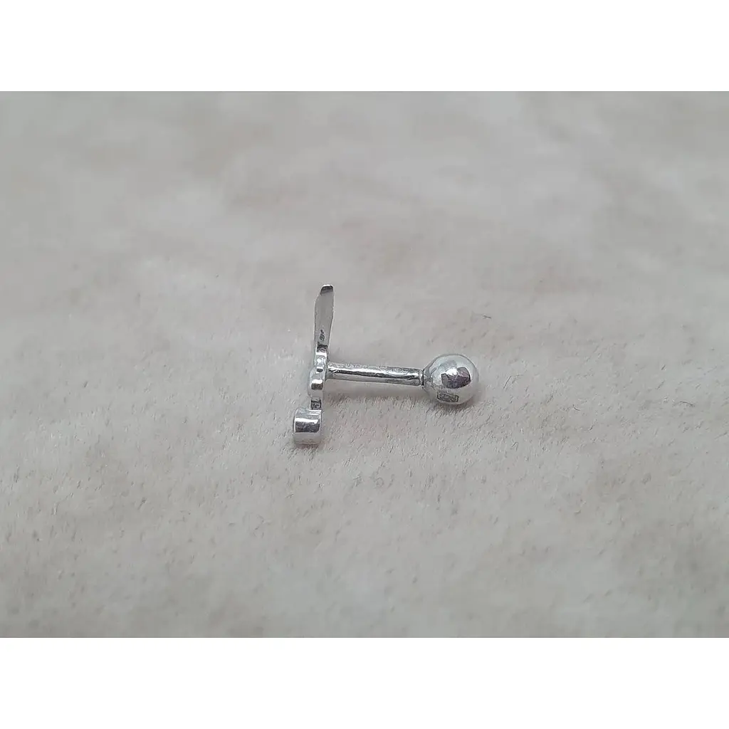 Серебряная серьга для пирсинга хеликса Ирий с фианитами. 40109ШТ - фото 3