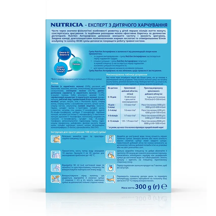 Уцінка. Молочна суха суміш Nutrilon Антирефлюкс 300 г - фото 2
