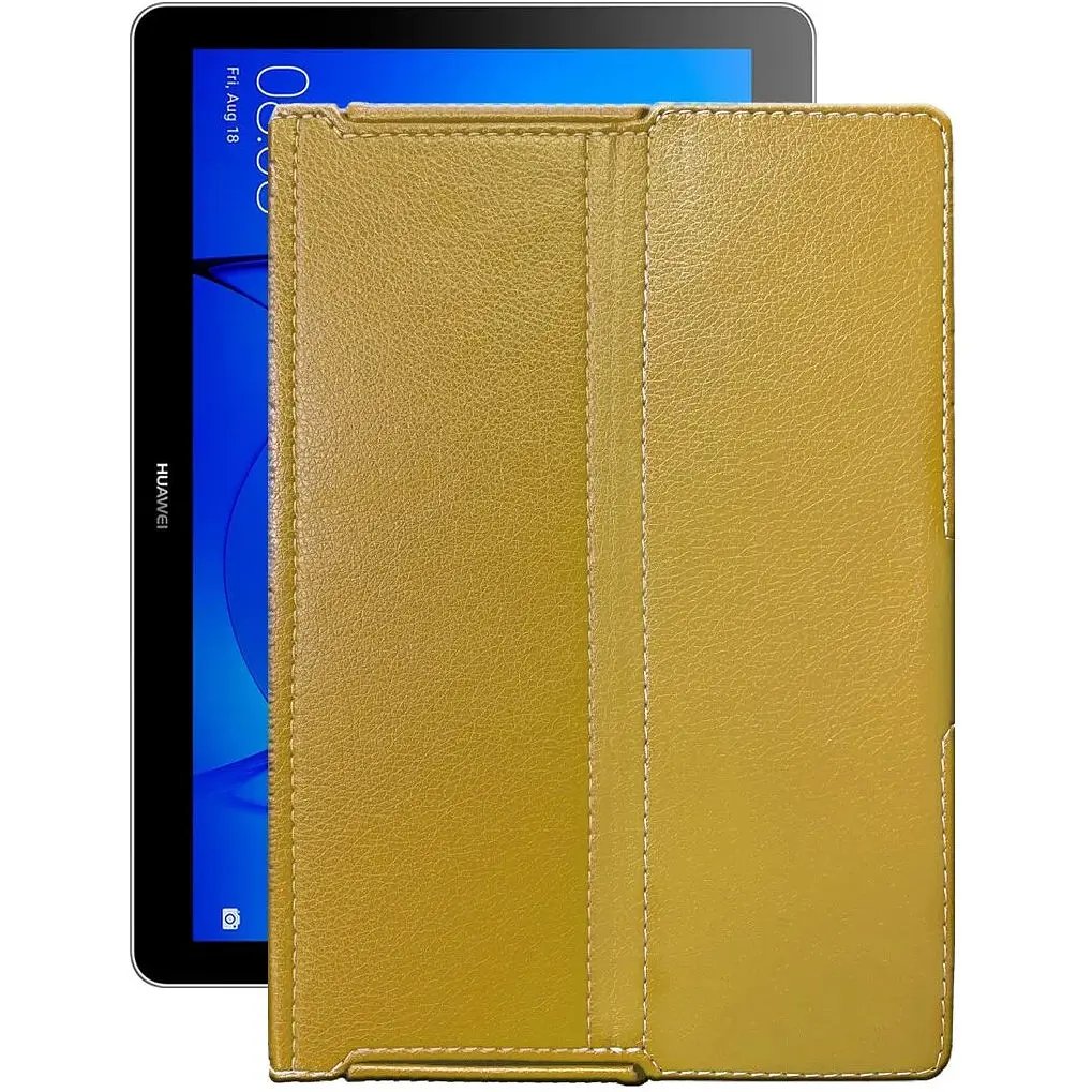 Чехол StatusCASE из экокожи для планшета Huawei MediaPad T3 10 Золотой - фото 1