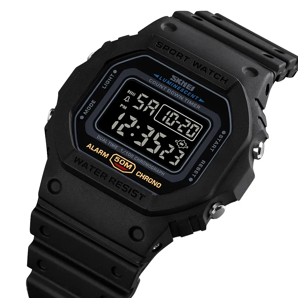 Наручний годинник чоловічий Skmei 1628 Black - Black, 1628BKBK (12264) - фото 3
