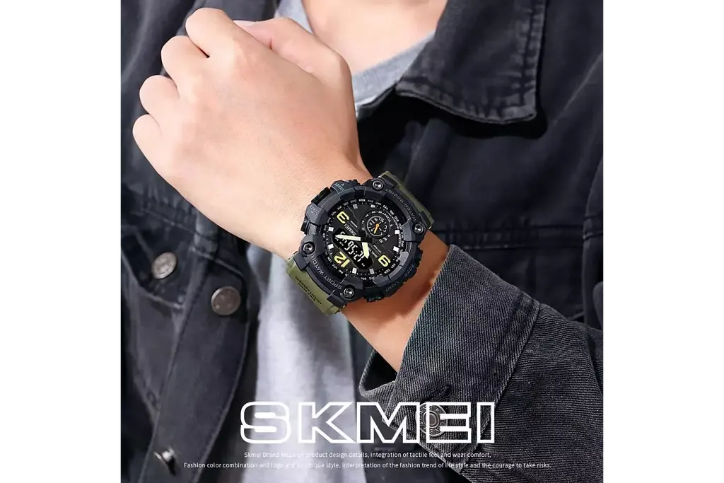 Наручний годинник чоловічий Skmei 1637 Army Green, 1637AG (18439) - фото 6