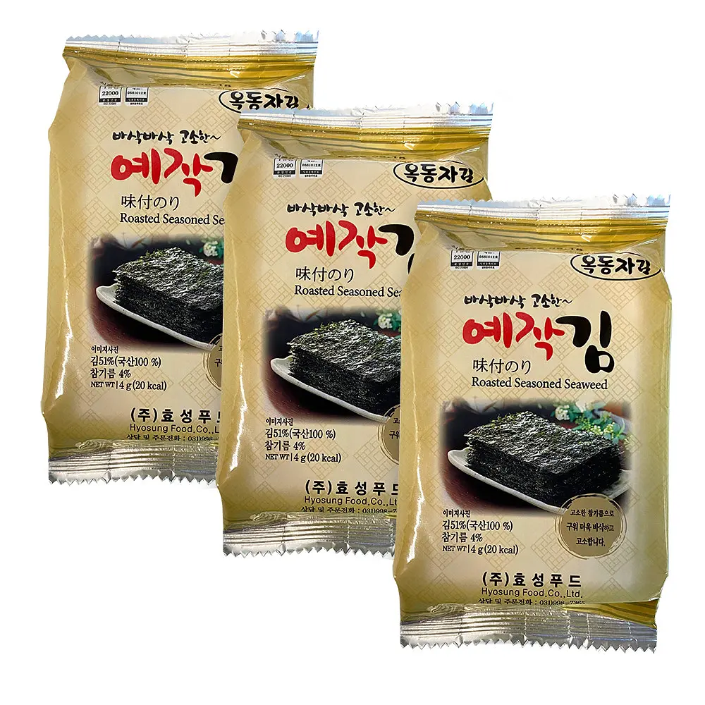 Чіпси норі Hyosung Food Co Ye-Jak класичні 4г - фото 2
