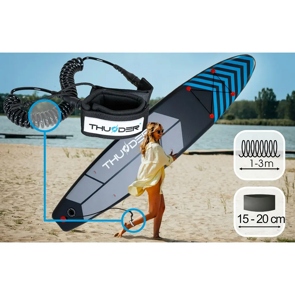 Надувна SUP дошка THUNDER Steel 365 см із веслом Blue - фото 9