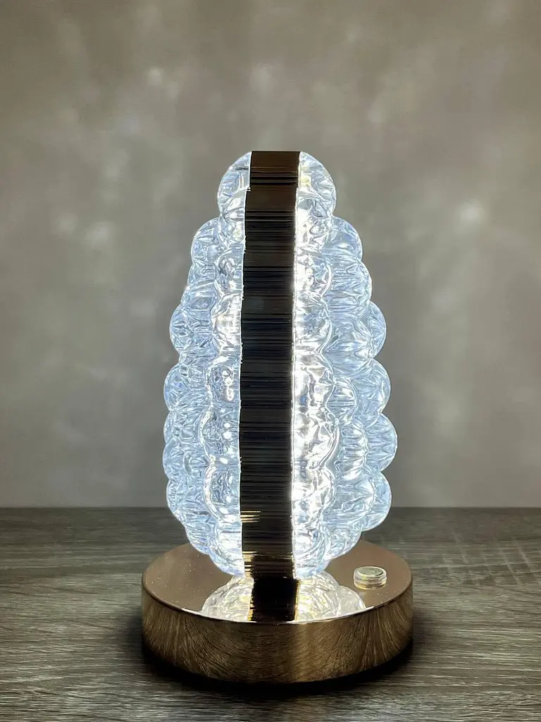 Декоративна LED-лампа Pine Cone PC-8213 акумуляторна настільна з кришталевим ефектом і сенсорним керуванням 3 режими - фото 2
