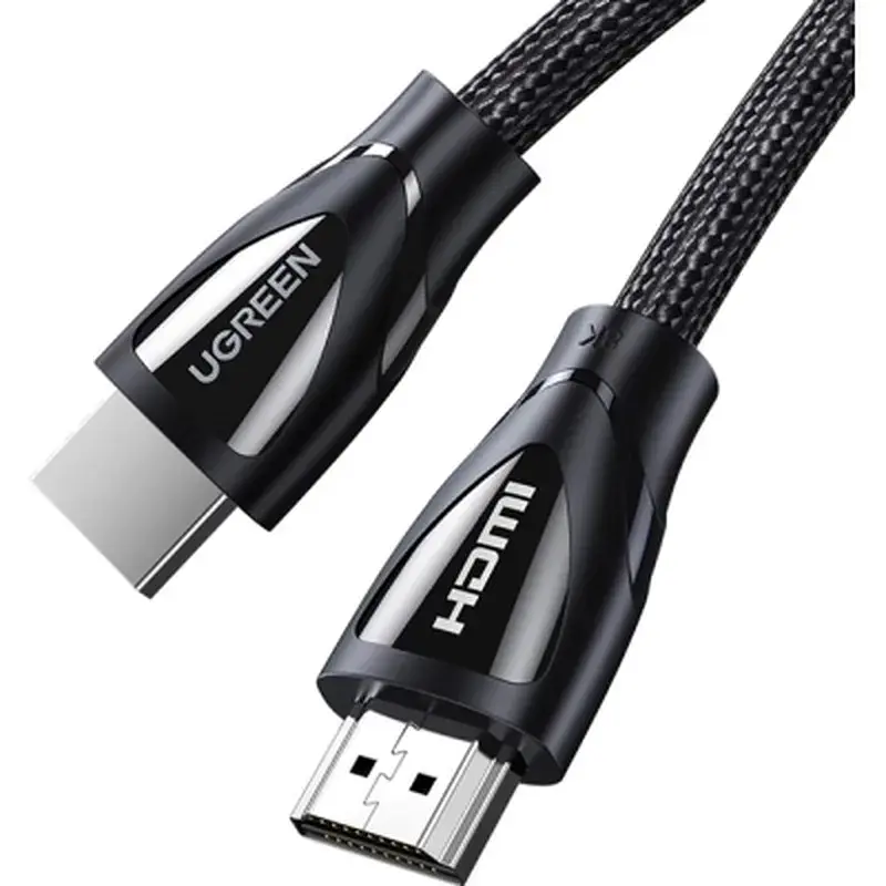 Кабель мультимедійний HDMI M to HDMI M 2.0m braided HD140 black Ugreen (80403)
