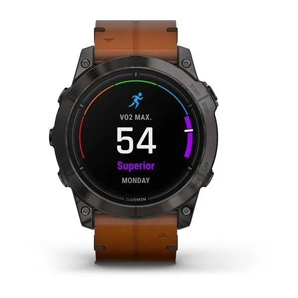 Смарт-часы Garmin Epix Pro 2 Sapphire 51 mm Carbon G. DLC Tit. with Chestnut L. Band (010-02804-30) - фото 2
