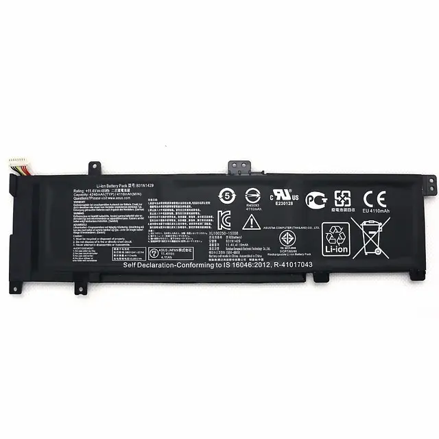 Акумулятор для ноутбука Asus K501 B31N1429, 4110 mAh (48Wh), 3cell, 11.4V, Li-ion, чорний - фото 2