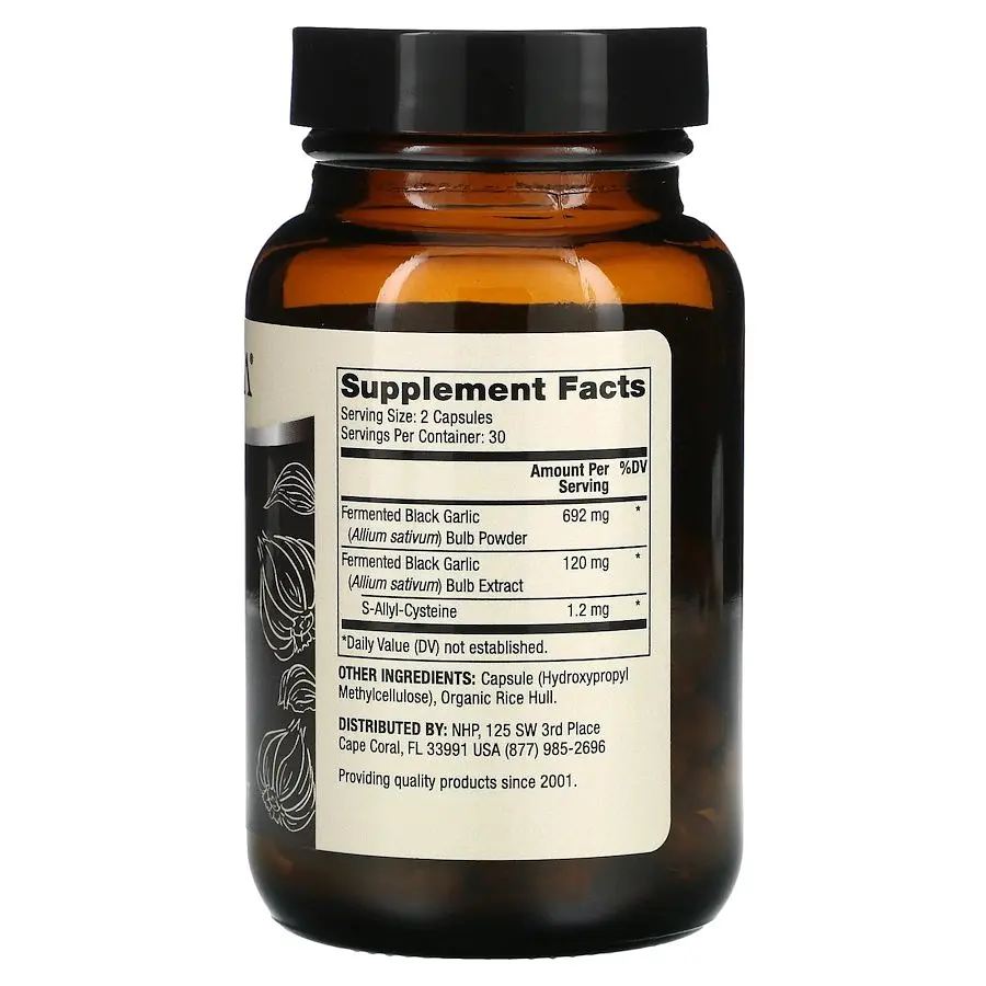 Ферментированный черный чеснок Dr. Mercola Fermented Black Garlic, 60 капсул - фото 2