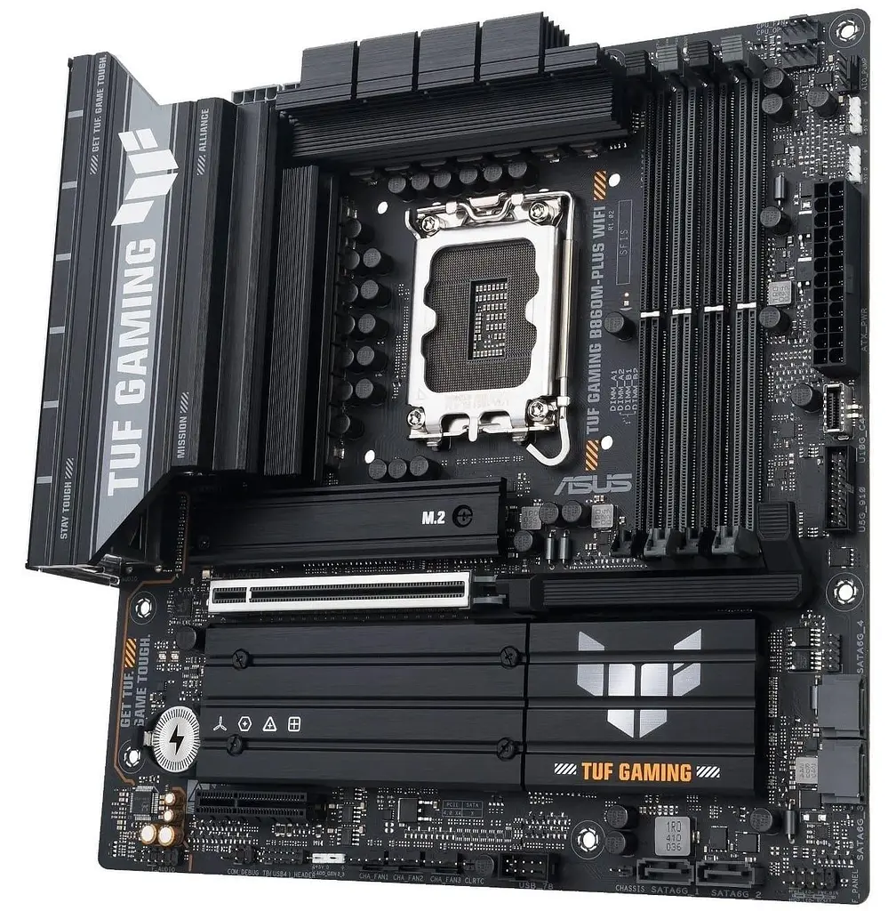 Материнська плата ASUS TUF GAMING B860M-PLUS WIFI (TUF GAMING B860M-PLUS WIFI) (Socket 1851, Intel B860, Micro-ATX) - фото 2