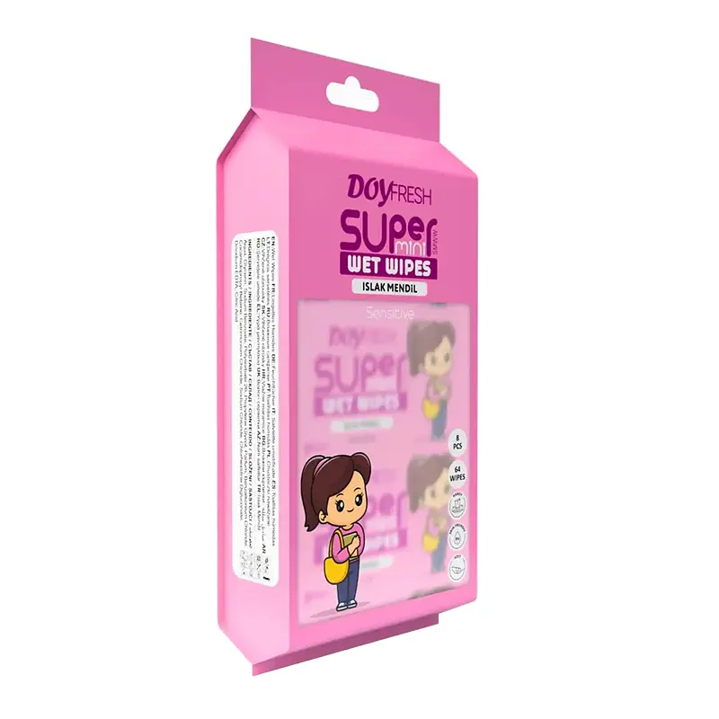 Серветки вологі Doy fresh 8*8 шт. рожеві - фото 3