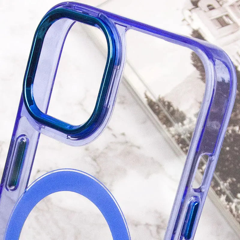 Чохол TPU Iris with MagSafe для Apple iPhone 12 Pro Max (6.7) Синій - фото 7